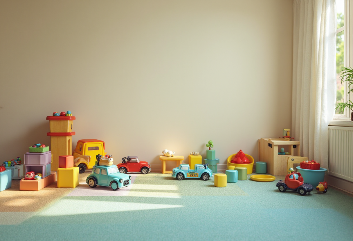 Дети играют в комнате с мягким покрытием